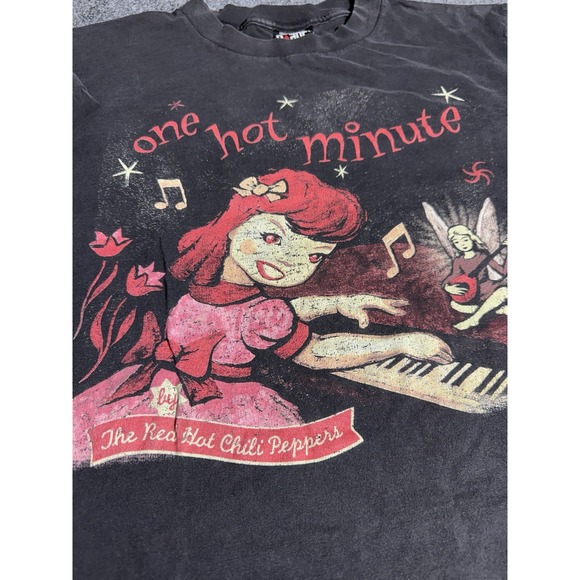 Vintage 1995 Red Hot Chili Peppers One Hot Minute Band T Shirt Large RARE Giant - Picture 5 of 14